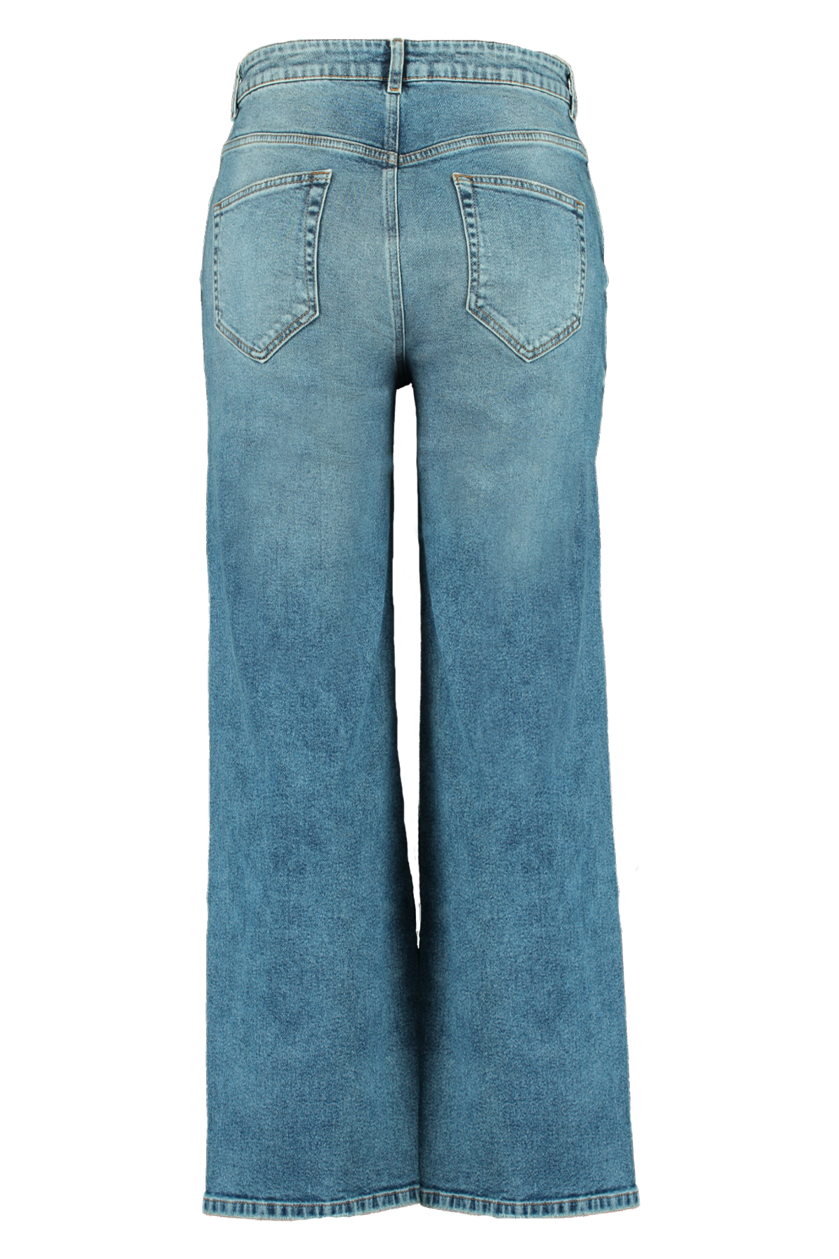 High waist jeans met wijde pijpen image number 3