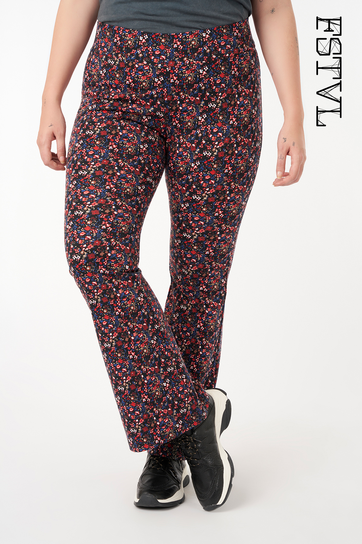flared legging print